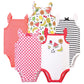 Touched By Nature Unisex Baby Organic Cotton Bodysuits, Fruit, 12-18 Months