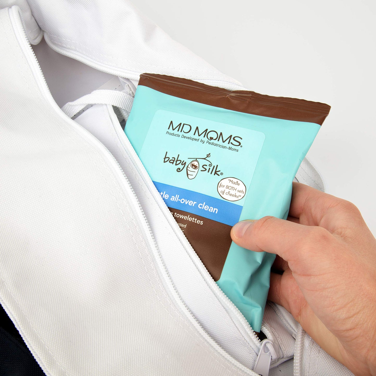 Baby Wipes By Md Moms - Sensitive Eczema Approved Hypoallergenic Cleansing Towelettes For Sensitive Skin (12 Ct Travel Pouch)