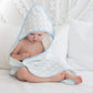 Swaddledesigns Organic Cotton Terry Velour Hooded Towel For Baby/Toddler, Absorbent With Satin Trim, Absorbent With Satin Trim,