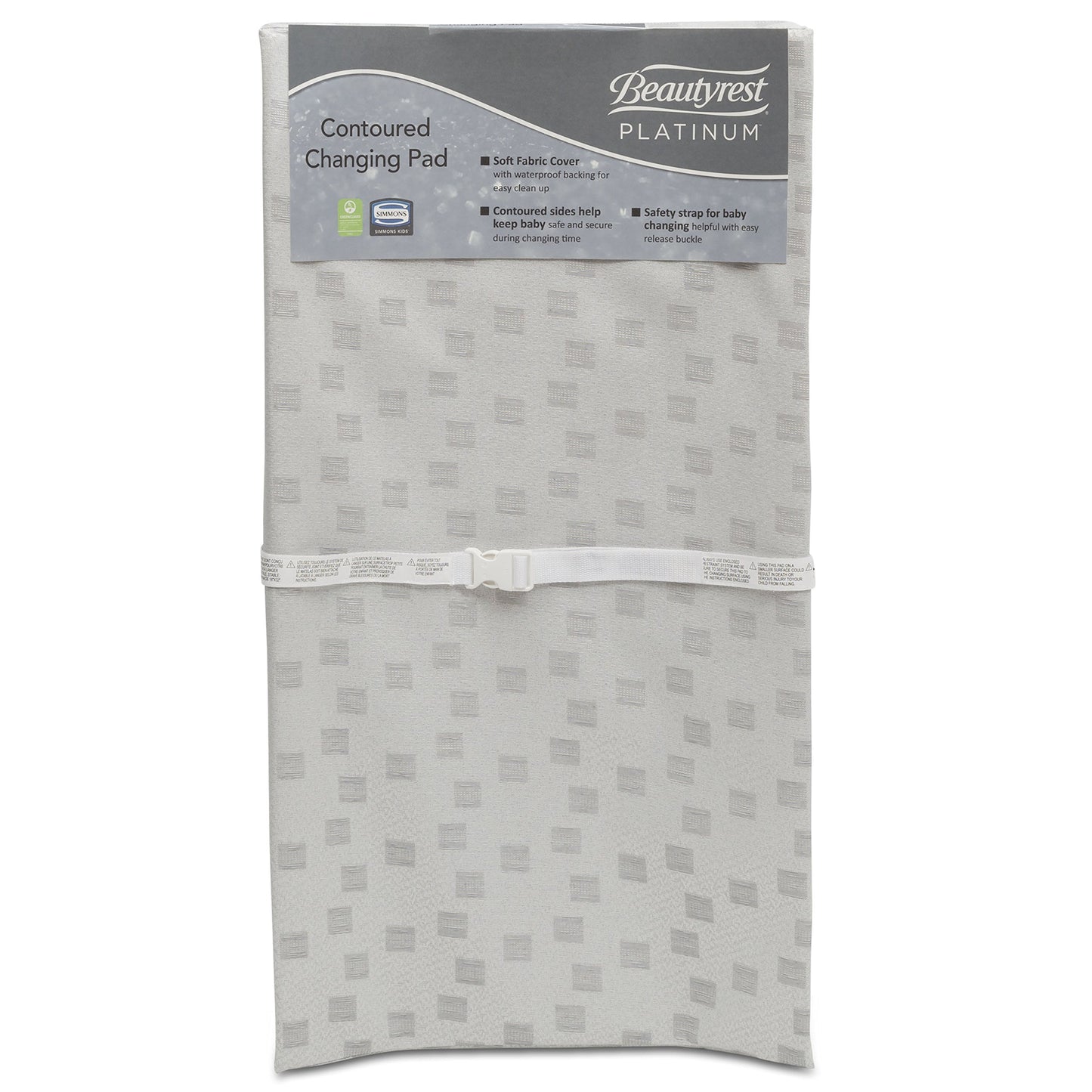 Waterproof Baby And Infant Diaper Changing Pad, Beautyrest Platinum, White