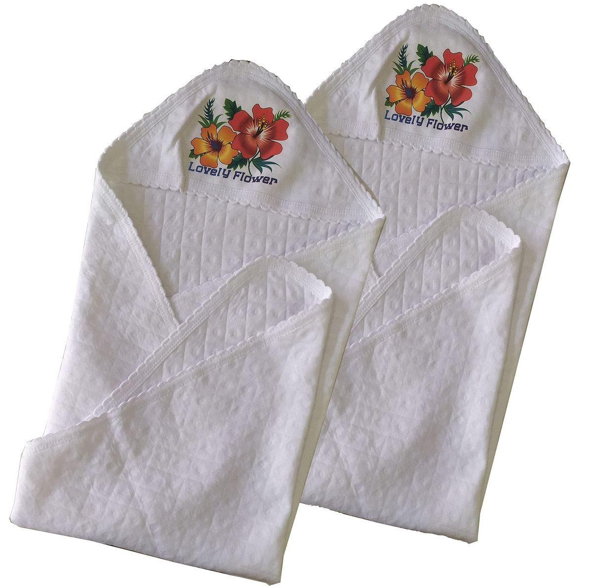Soft Baby Hooded White Towel  Small Pack of 2