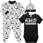 Nfl Baby Boys' 3-Piece Bodysuit, Sleep 'N Play, & Cap Set, Las Vegas Raiders, 6-9 Months