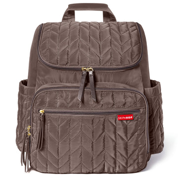 Skip Hop Diaper Bag Backpack Forma, Multi-Function Baby Travel Bag With Changing Pad, Latte