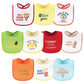 Hudson Baby Unisex Baby Cotton Terry Drooler Bibs With Fiber Filling, Neutral Pizza, One Size