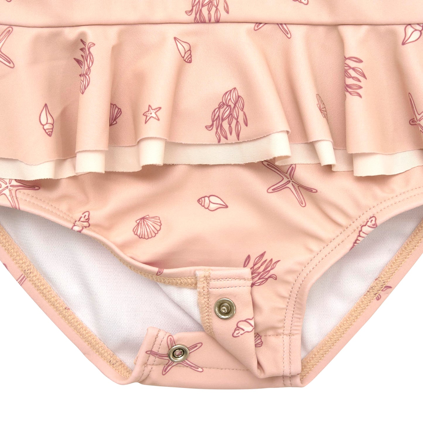 Gerber Girls' One-Piece Swimsuit, Pink Shells