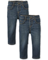 The Childrens Place Baby Boys And Toddler Boys Stretch Straigh Leg Jeans, Lt Med Stone, 18-24 Months