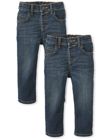 The Childrens Place Baby Boys And Toddler Boys Stretch Straigh Leg Jeans, Lt Med Stone, 18-24 Months