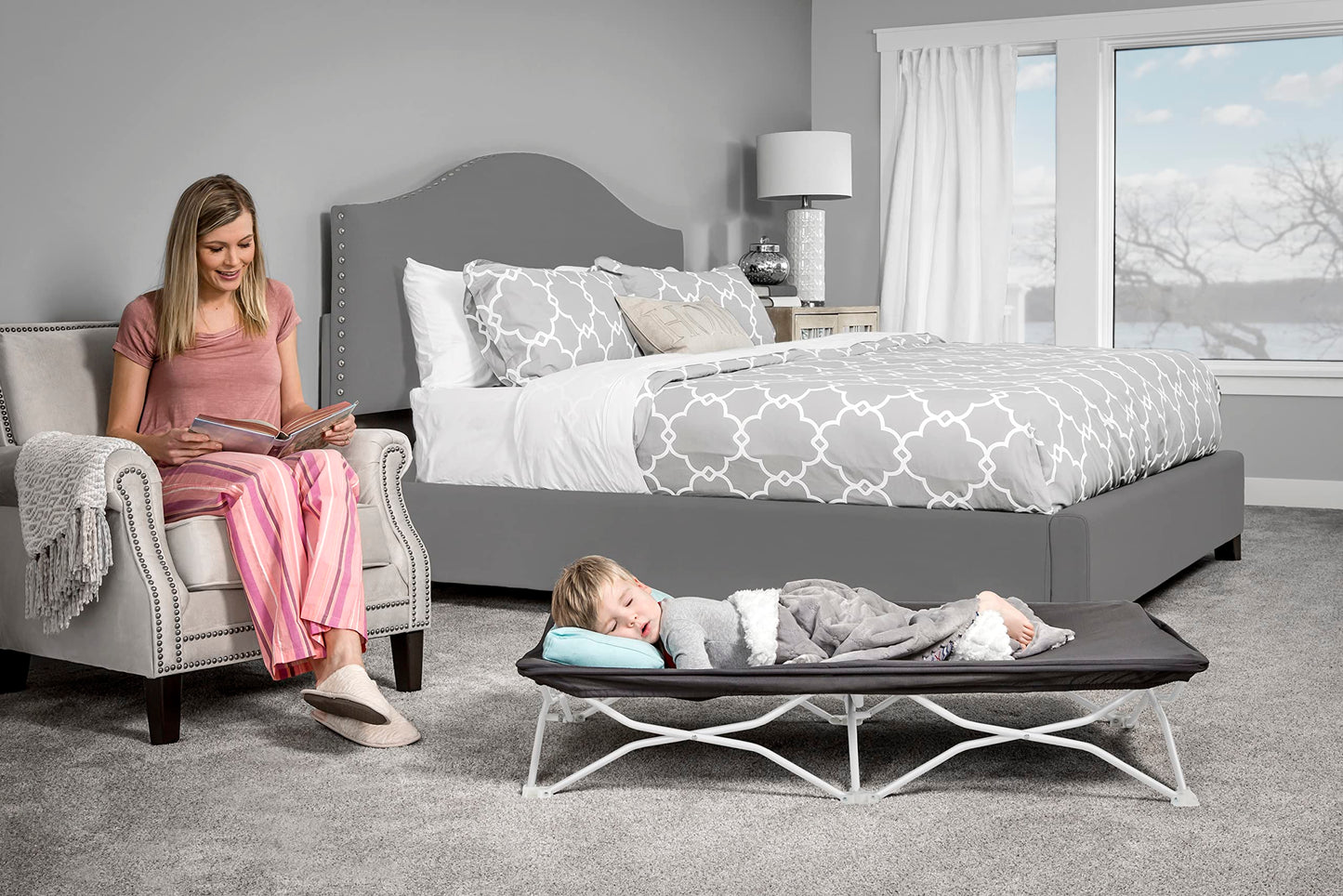 Regalo Portable My Cot Bed, Gray