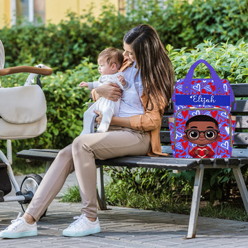Customized School Bag With Name, Large Capacity Waterproof Diaper Bag, Cool Boy Print Monogram Nappy Backpack With Thermal Pocke