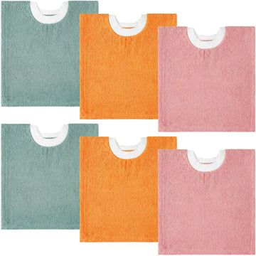 Foaincore 6 Pcs Pullover Baby Bibs Cotton Terry Toddler Absorbent Infant for Feeding and Drooling Towel Bib (Multi Colors)