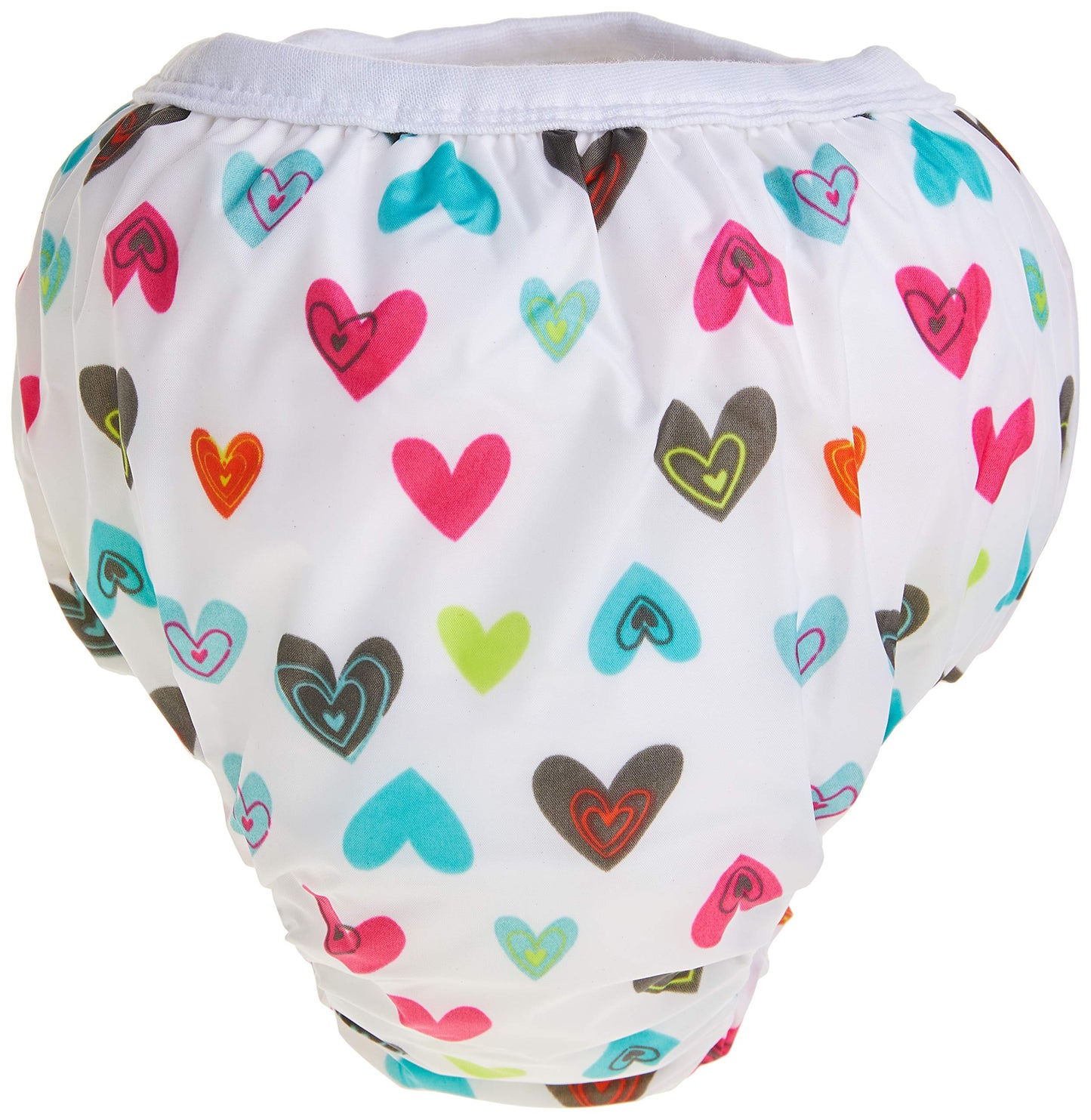 Kushies Baby Waterproof Training Pant (33-38 Pounds), Doodle Hearts, White, Large