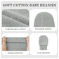 American Trends Baby Beanies For Boys Girls Newborn Infant Hat With Mittens Cute Cotton Hospital Hats For 0-6 Months 3 Pack Blac