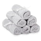Natemia Organic Baby Washcloths - 10'X10' Soft Cotton Baby Towels - Pack Of 6 Multipurpose Reusable Wipes For Infants, Toddler