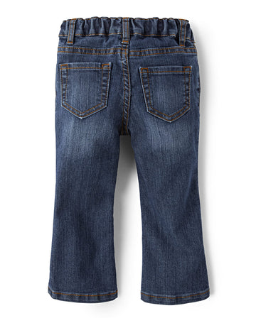 The Children'S Place Baby Girls And Toddler Girls Basic Bootcut Jeans, Victory Blue Wash, 9-12 Months