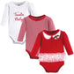 Little Treasure Unisex Baby Cotton Bodysuits, Santa Baby, 3-6 Months