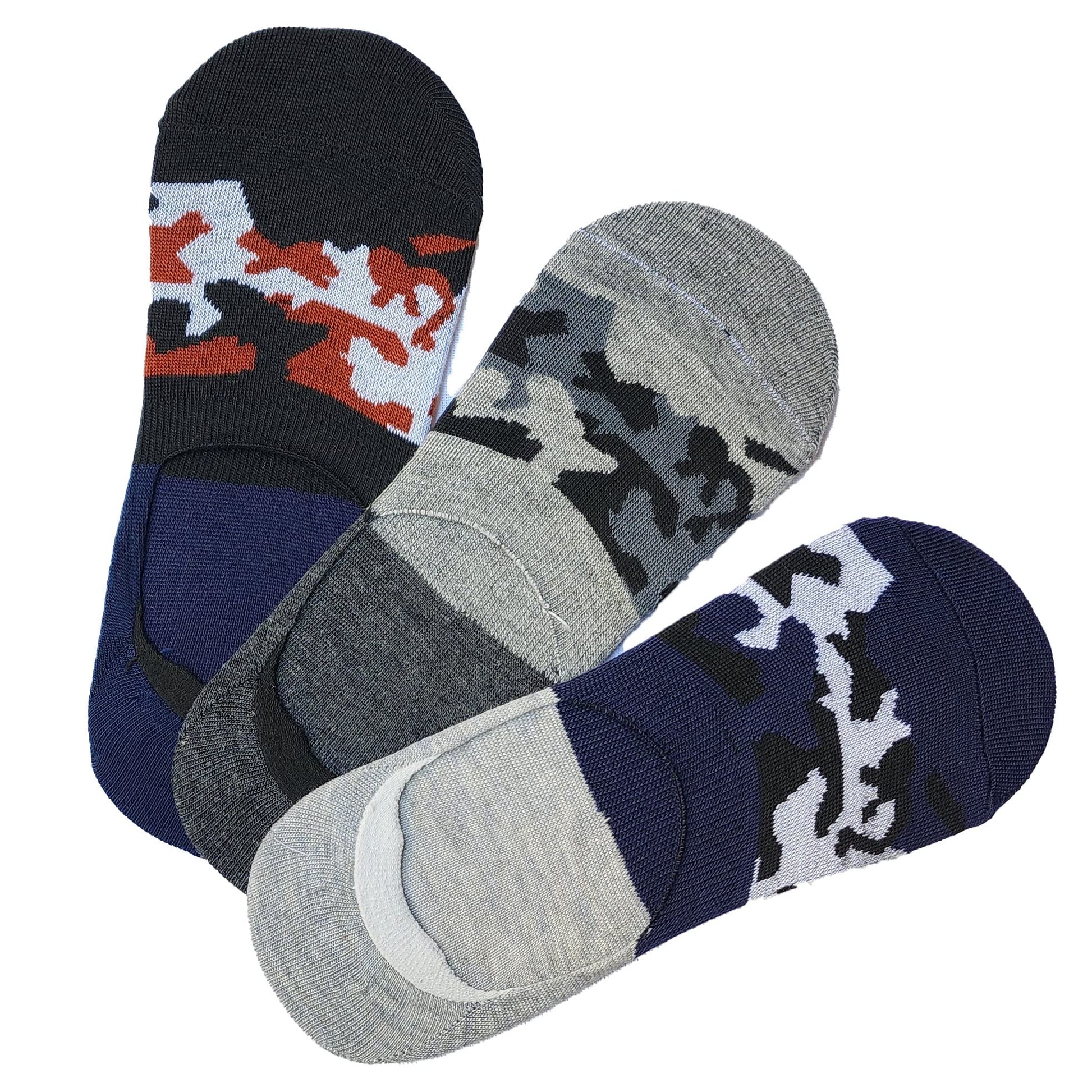 Queery Men Cotton No Show Invisible Loafer Socks Pack Of 3 D6