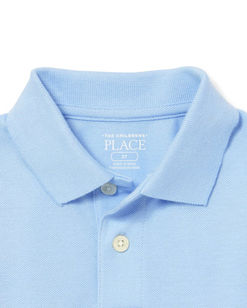 The Children'S Place Baby Boys And Toddler Boys Long Sleeve Pique Polo, Brook, 3T