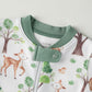 Owlivia Organic Cotton Baby Boy Girl Zip Up Sleep N Play, Footless, Long Sleeve(3-6 Months, Forest Deer)