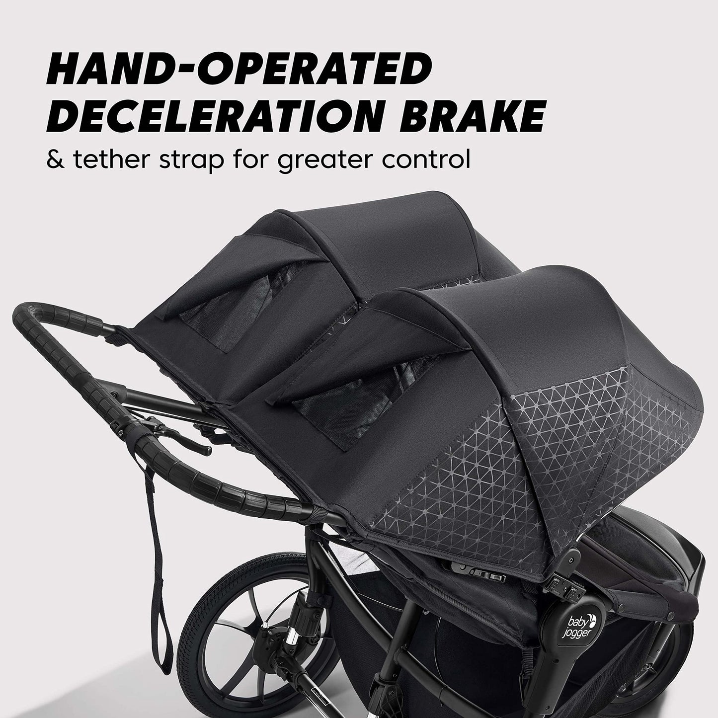 Baby Jogger Summit X3 Double Jogging Stroller, Midnight Black, Buggy For Two, Smooth Ride For Walking Or Jogging, Compact Fold,