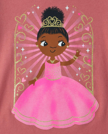 The Children'S Place Baby-Girls And Toddler Assorted Everyday Long Sleeve Graphic T-Shirts,Multipacks Dance Girl/Girl Princess 2