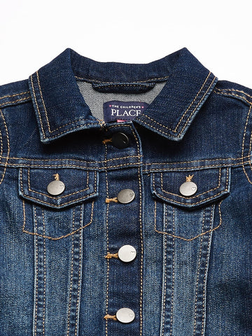 The Children'S Place Baby Girls And Toddler Girls Basic Denim Jacket,China Blue,9-12Mos