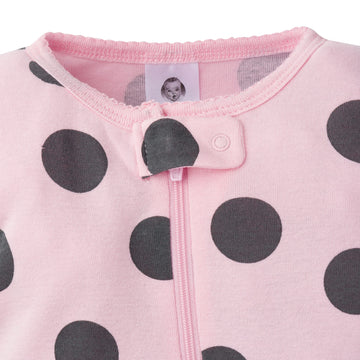 Gerber Baby Girls' 2-Pack Footed Pajamas, Purple Bunny, 3 Months