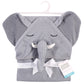Hudson Baby Unisex Baby Cotton Animal Face Hooded Towel, Tusks Elephant, One Size