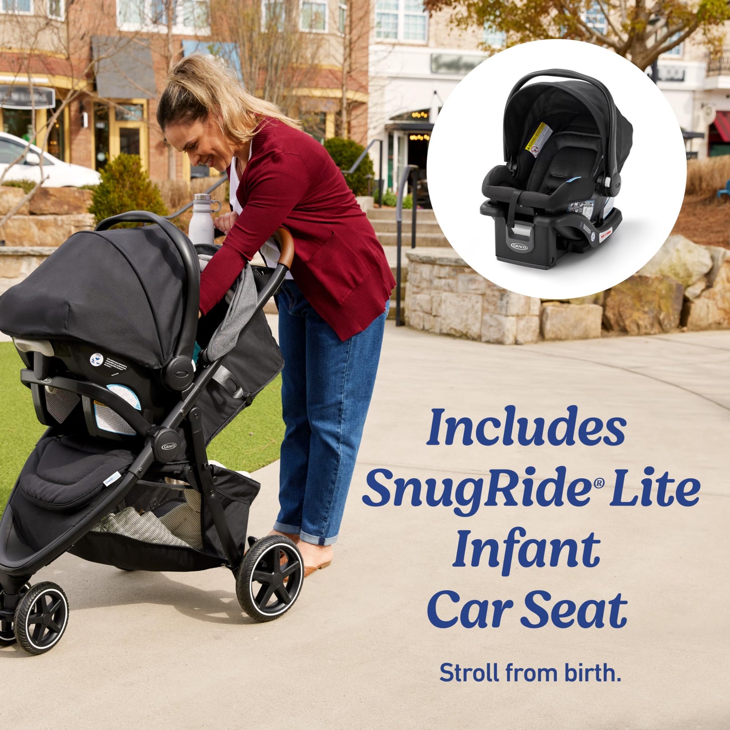 Graco Outpace Lx All-Terrain Travel System - Includes Snugride 30 Lite Infant Car Seat, Briggs, High-Performance Stroller/Car Se