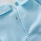 Pureborn Baby Boys Bodysuit Long Sleeve Cotton Peter Pan Collar Romper Spring Fall One-Piece Outfit Blue 3-6 Months