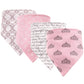 Hudson Baby Unisex Baby Cotton Bandana Bibs, Princess, One Size