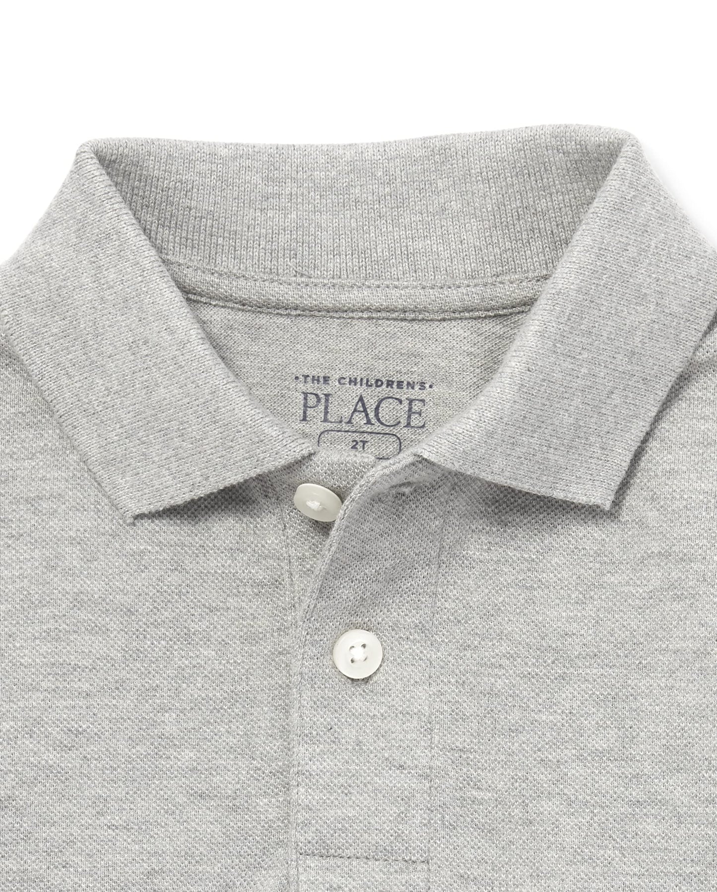 The Children'S Place Baby Boys And Toddler Boys Long Sleeve Pique Polo, Smoke, 5T