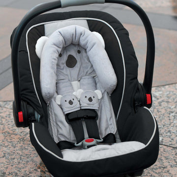Travel Bug Baby & Toddler 3-Piece Head Support & Strap Covers Set For Car Seats, Strollers & Bouncers  (Koala)
