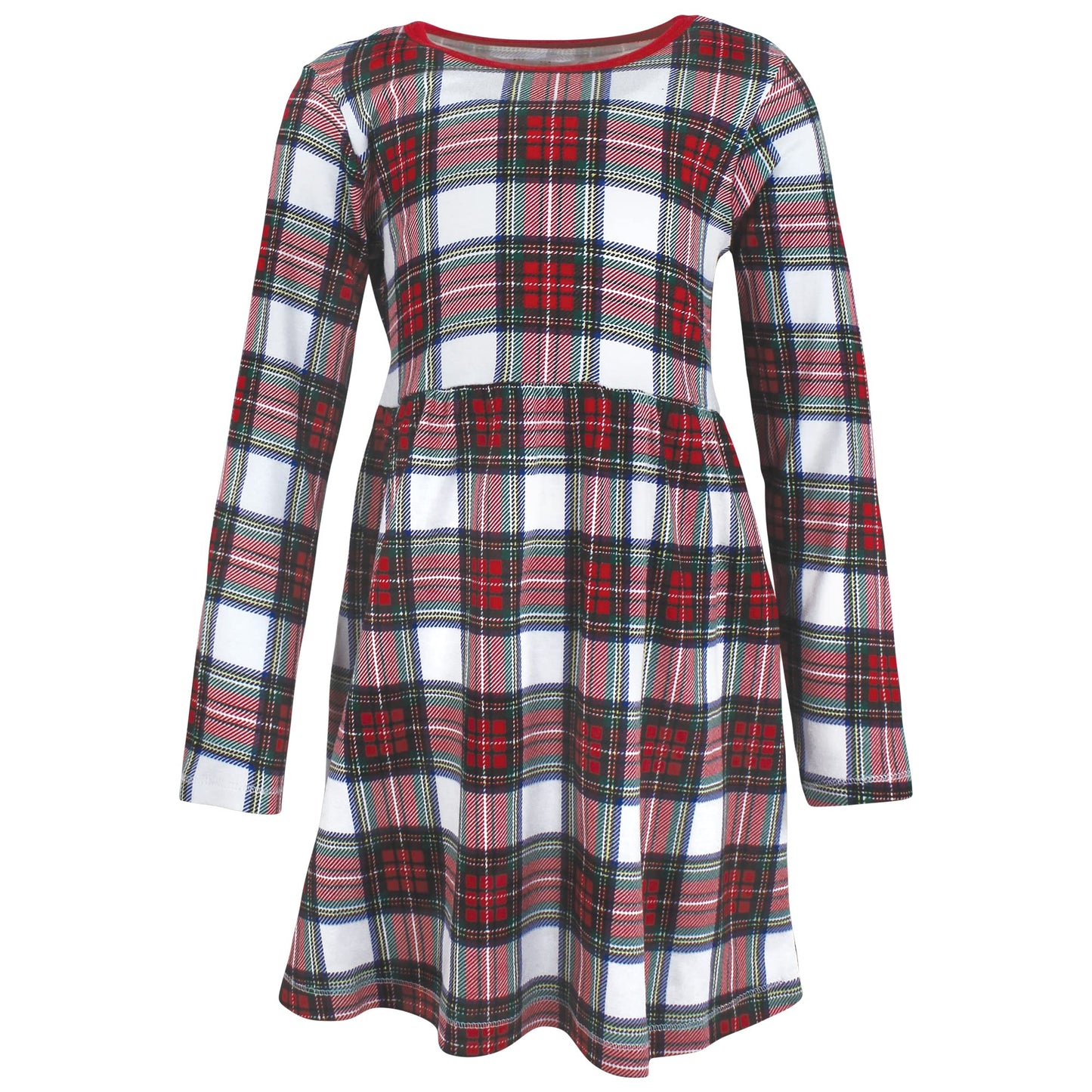 Hudson Baby Infant And Toddler Girl Cotton Dresses, White Tartan, 2 Toddler