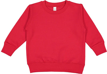 Rabbit Skins Toddler Fleece Long Sleeve Pullover Sweatshirt, Red, 4T