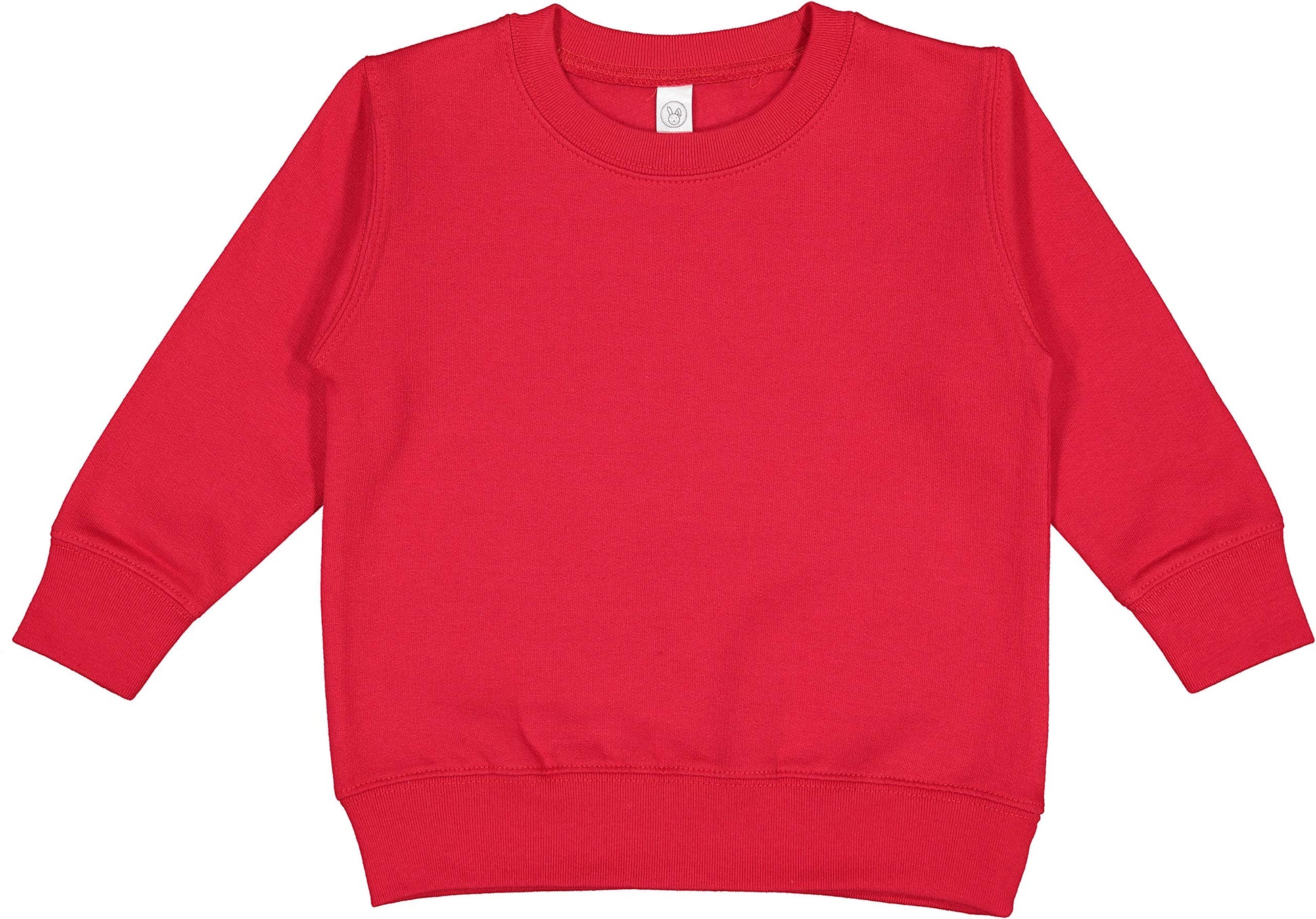 Rabbit Skins Toddler Fleece Long Sleeve Pullover Sweatshirt, Red, 5/6