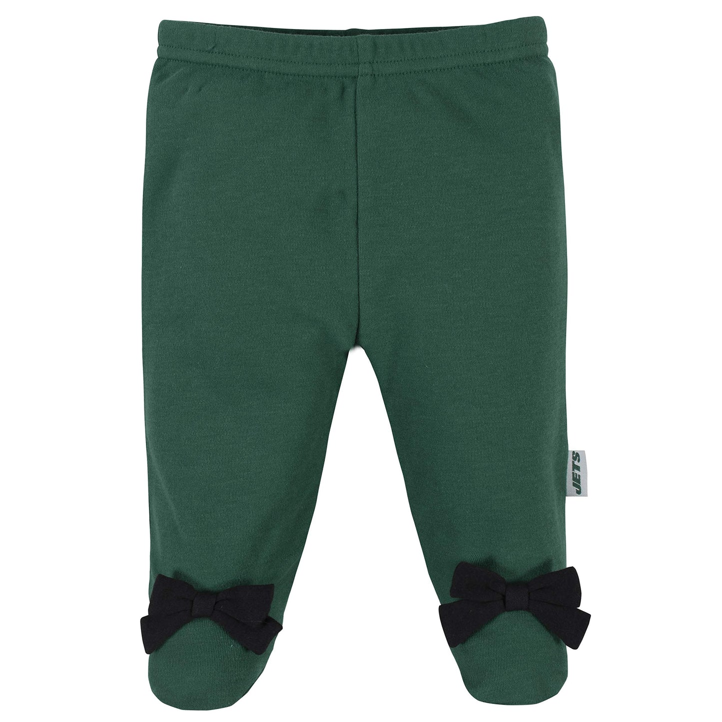 Gerber Nfl New York Jets 3 Pack Bodysuit Footed Pant And Cap Registry Gift Set, Green/White New York Jets, 6-9M