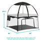 Dream On Me Ziggy Square Playpen Black And White/Easy Set Up/Breathable Mesh Walls/Stylish Finishes/Folds Compactly/Easy Storage