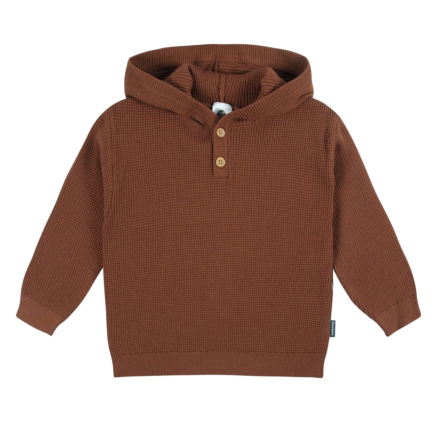 Gerber Baby Boys Toddler Sweater Knit Hooded Top And Pant Set, Red, 12 Months