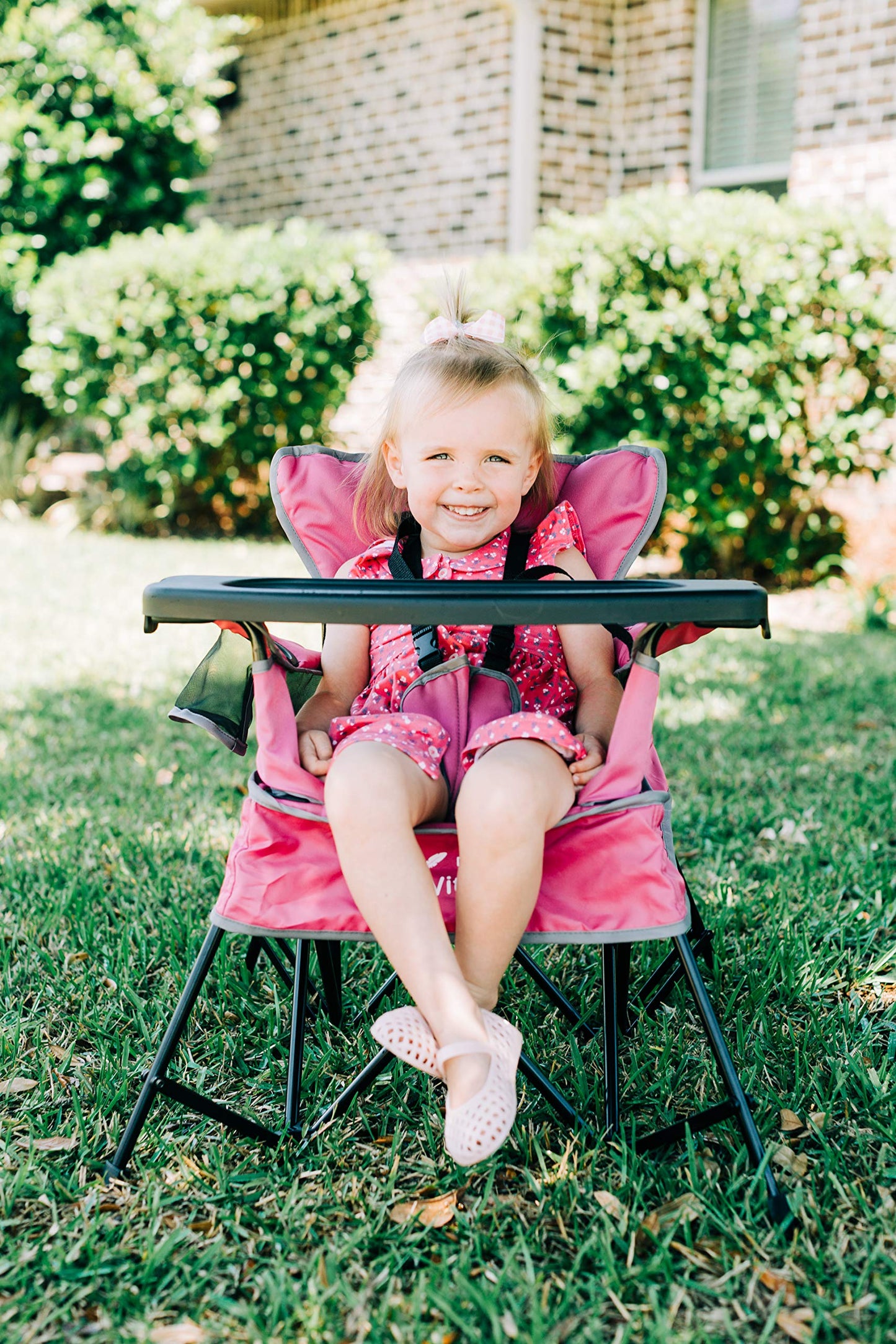 Baby Delight Go with Me Jubilee Deluxe Portable Chair | Indoor and Outdoor | Sun Canopy | Pink