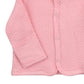 Honestbaby Organic Cotton Matelasse Snap-Front Hooded Jacket, Pink, 0-3 Months