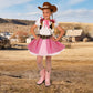 Morph Pink Cowgirl Costume For Girls, Cowgirl Halloween Costumes For Girls, Girls Cowgirl Outfits, Cowgirl Outfits For Girls, Co