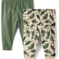 The Children'S Place,Baby Boys,And Newborn Jogger Bottoms,Dino/Green 2-Pack,0 Months,3 Months
