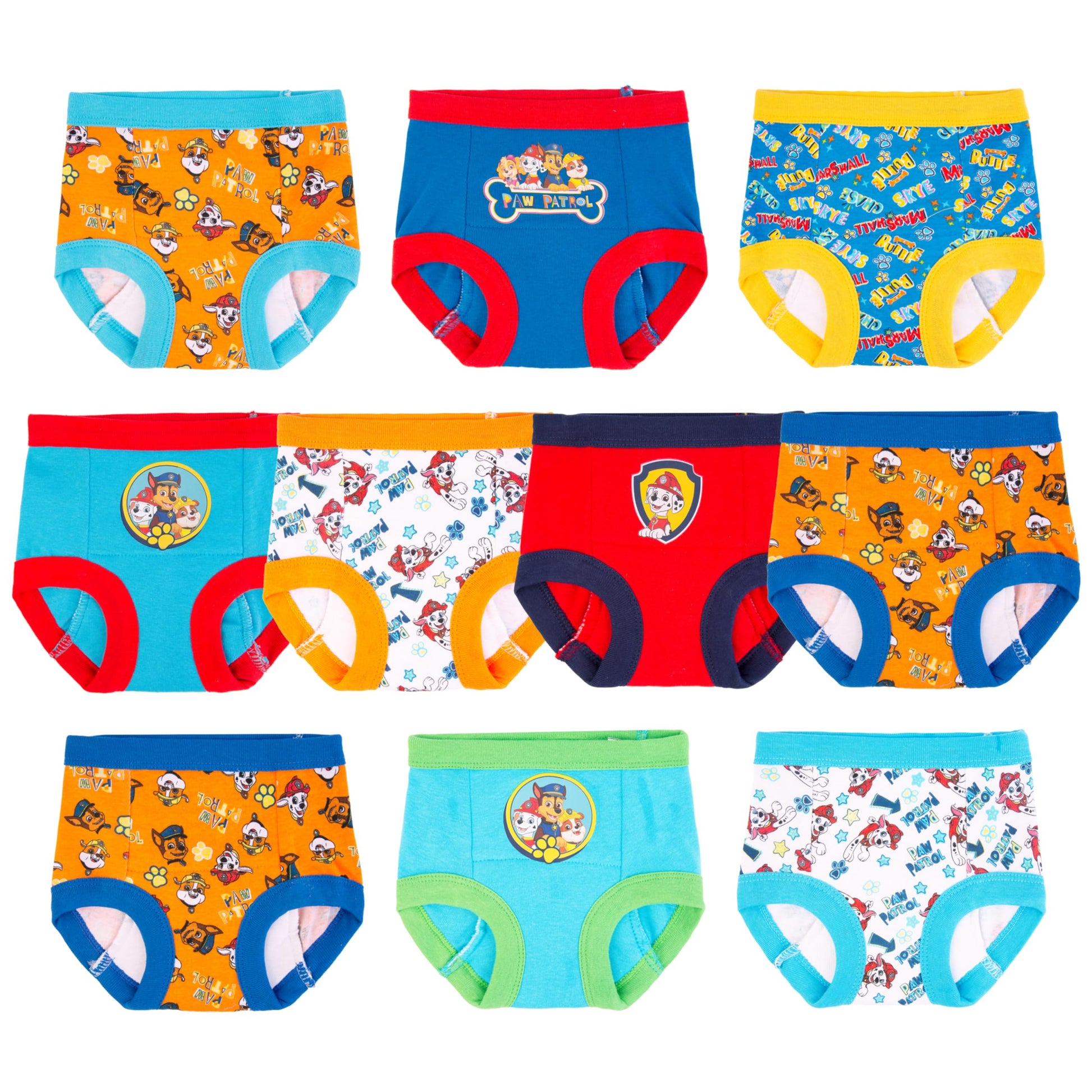 Paw Patrol Boys Toddler Potty Training Pant and Starter Kit with Stickers and Tracking Chart in Sizes 18M, 2T, 3T, 4T, 10-Pack T