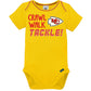 Gerber Unisex Baby Baby Boys Nfl 3 Pack Short Sleeve Onesie Bodysuit, Team Color, 18 Months