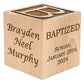 Personalized Baby Baptism/Dedication/Christening Wood Block, Choose from 3 Sizes, Baptism Gift for Boy, Girl, Baby Dedication Gi