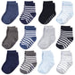 Touched By Nature Baby Organic Cotton Socks With Non-Skid Gripper For Fall Resistance, Blue, 4T