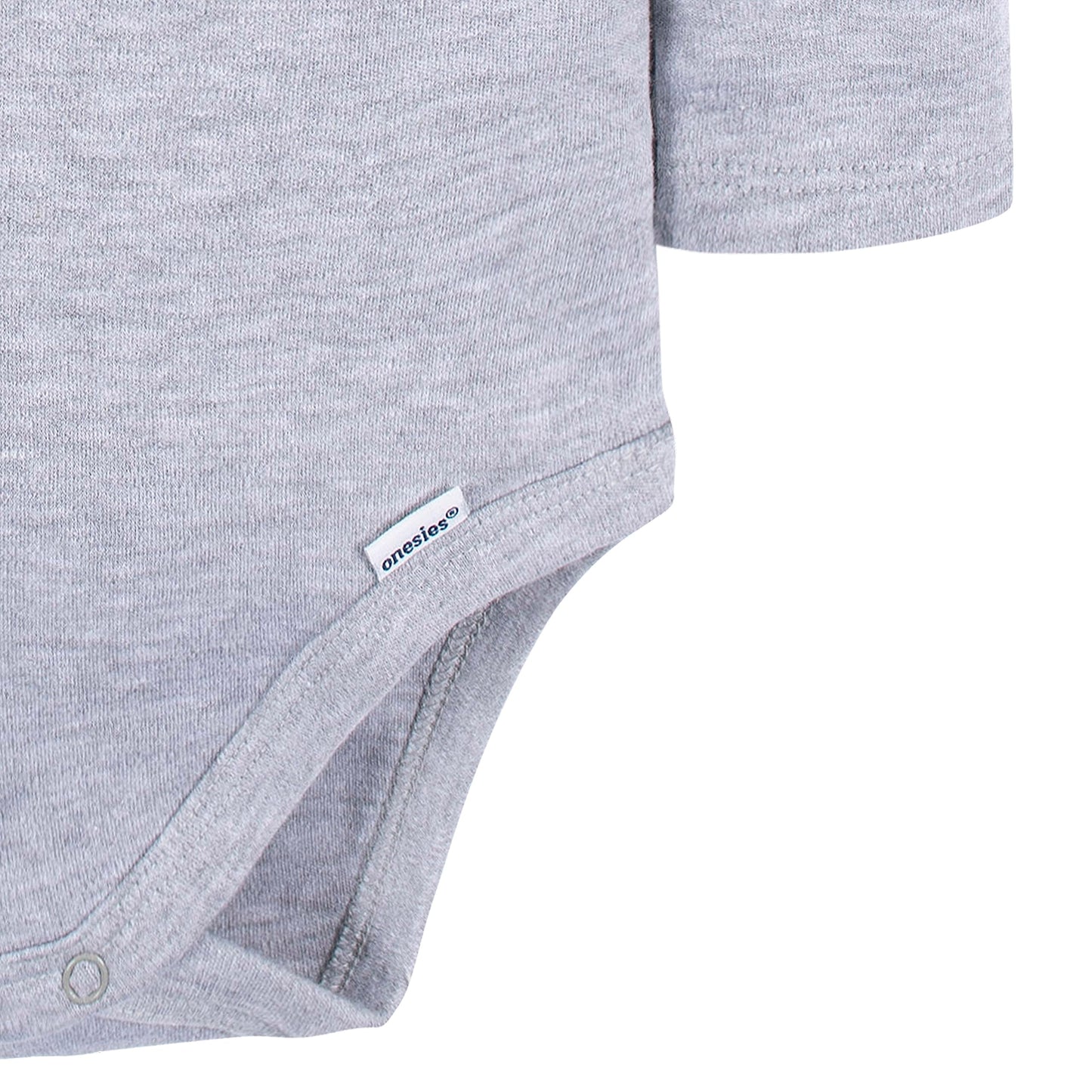 Gerber Unisex Baby Long Sleeve Solid Onesies Multi-Pack Interlock 180 Gsm, Grey Heather