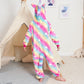 Kids Unicorn Onesie Animal One Piece Pajamas Halloween Costumes (Color Love, 6-8 Years)