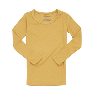 Avauma Baby Boys Girls Pajama Set Kids Toddler Snug Fit Ribbed Rayon Sleepwear Pjs For Daily Life Style (Js/Mustard Yellow(L))