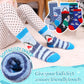 Eocom 6 Pairs Children'S Winter Warm Wool Animal Crew Socks Kids Boys Girls Socks (Shark, 4-7X)